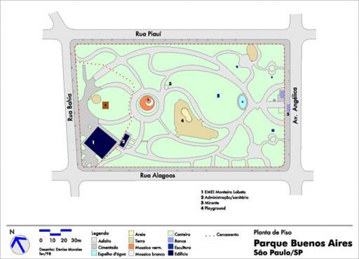 Mapa de Bos Aires, São Paulo parque