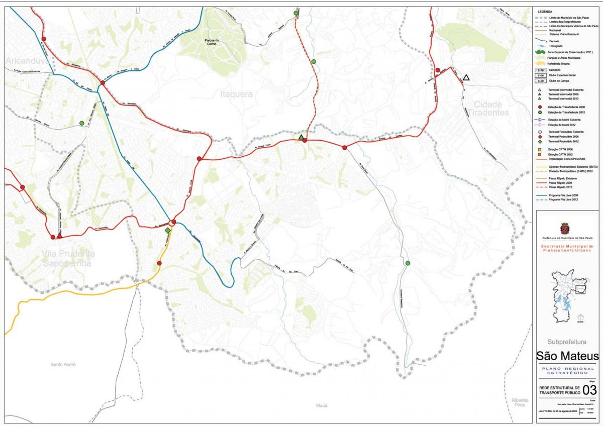 Mapa de São Mateus Galicia - Público de transportes