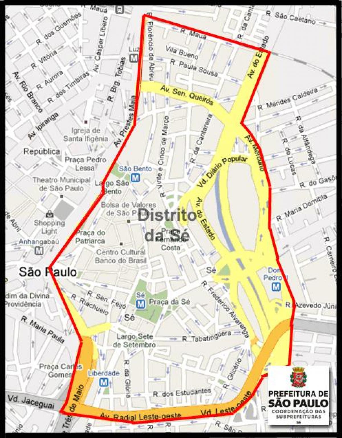 Mapa de Sé São Paulo