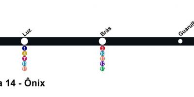 Mapa de CPTM São Paulo - Line 14 - Onix