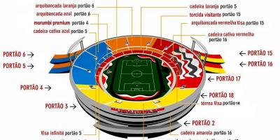 Mapa de Cícero-Pompeu-de-Toledo estadio