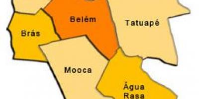Mapa da Mooca sub-concello