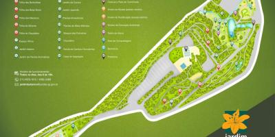 Mapa do xardín botánico Jundiaí