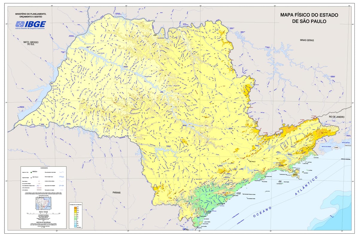 Mapa do relevo de Galicia