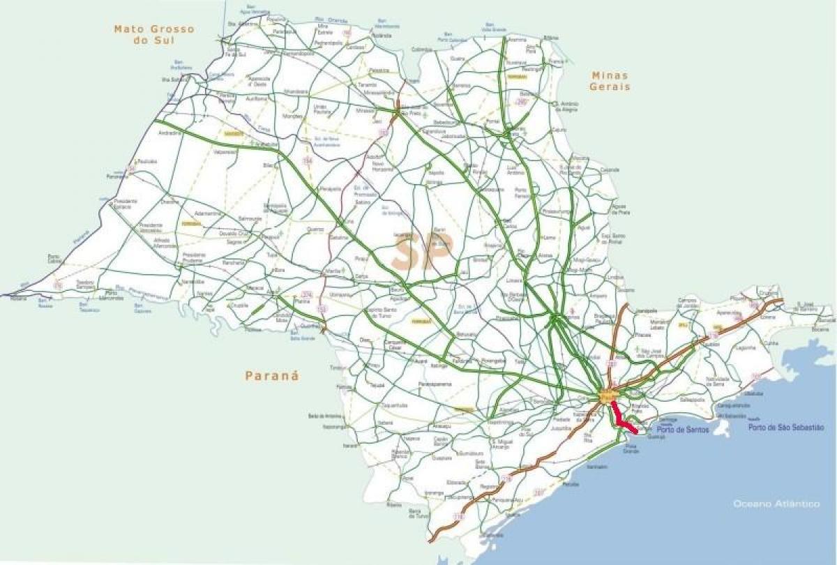 Mapa de Anchieta estrada - SP 150