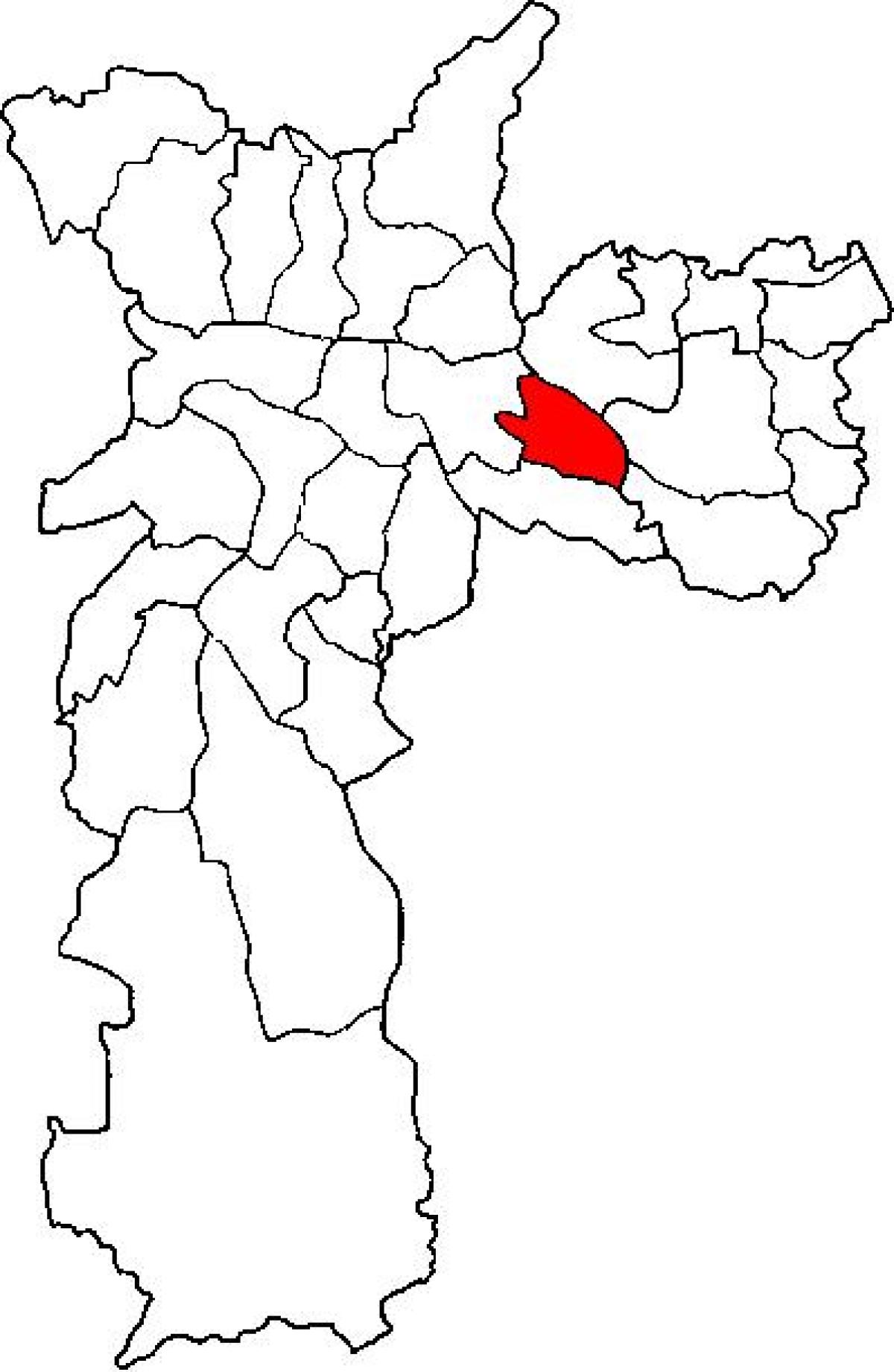 Mapa de Aricanduva-Vila Formosa sub-concello de São Paulo