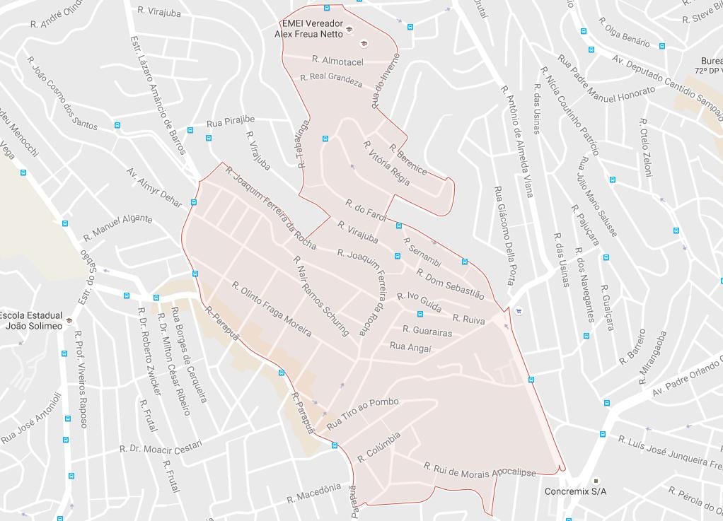 Mapa de Brasilândia São Paulo