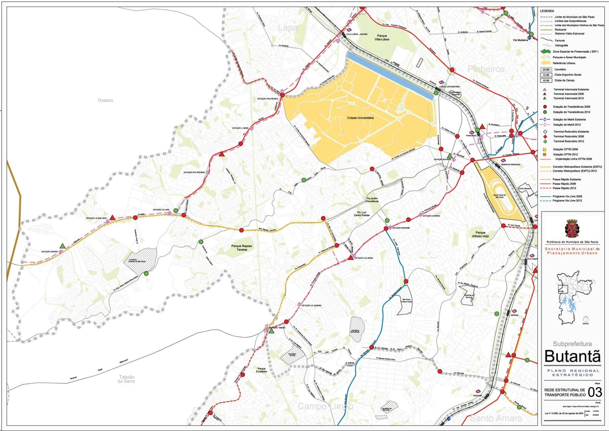 Mapa de Butantã Galicia - Público de transportes