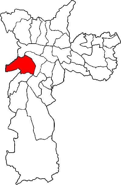 Mapa de Butantã sub-concello de São Paulo