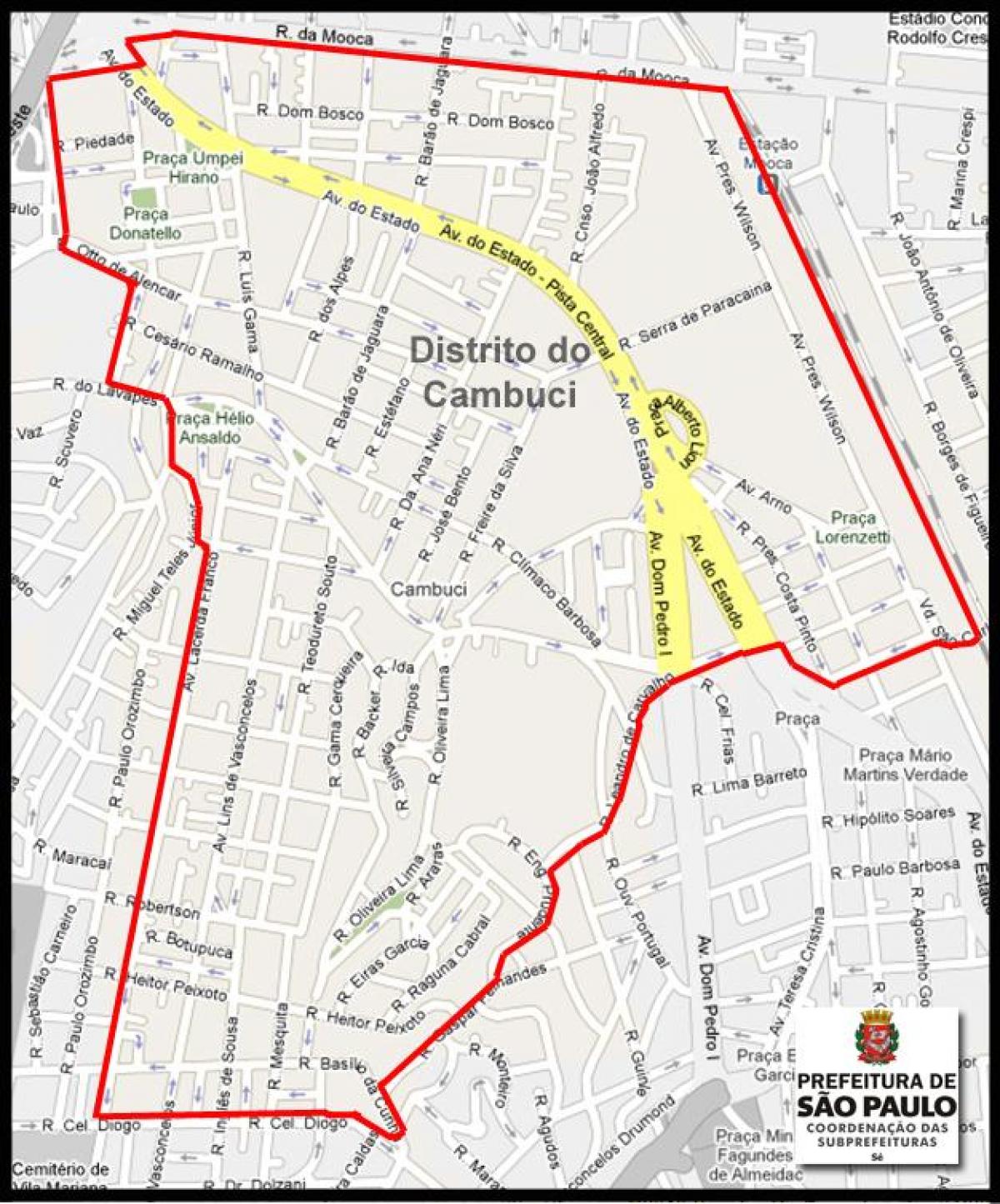 Mapa de Cambuci São Paulo