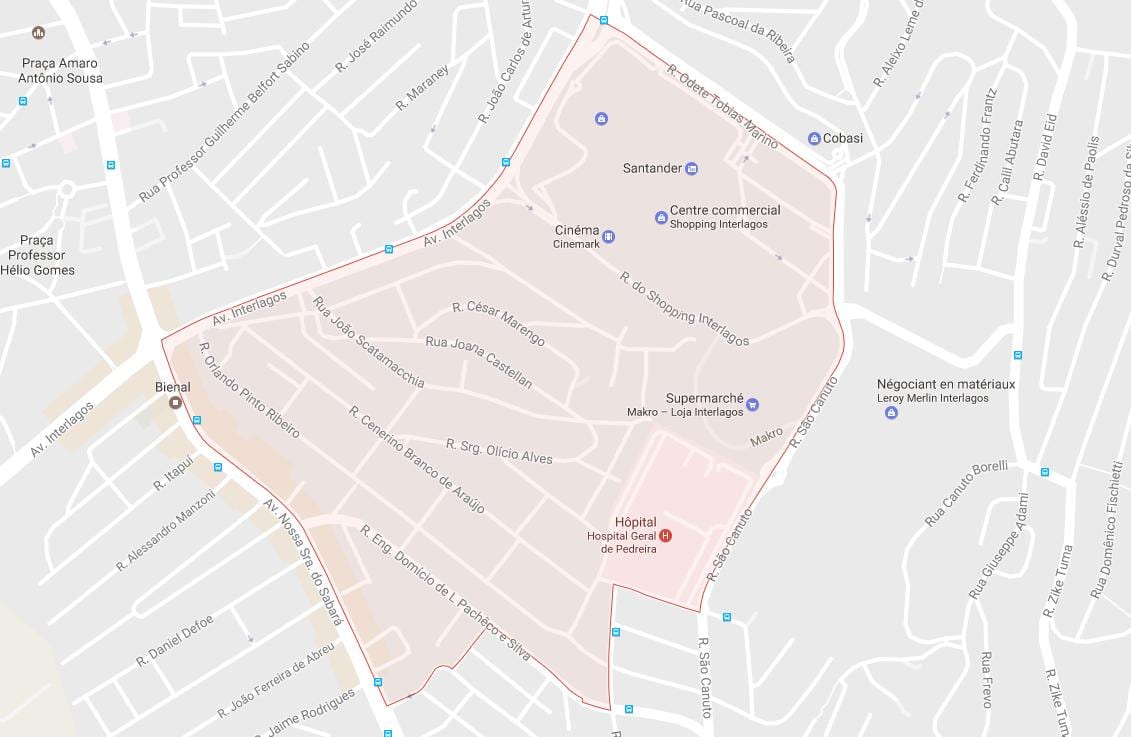 Mapa de Campo Grande, São Paulo