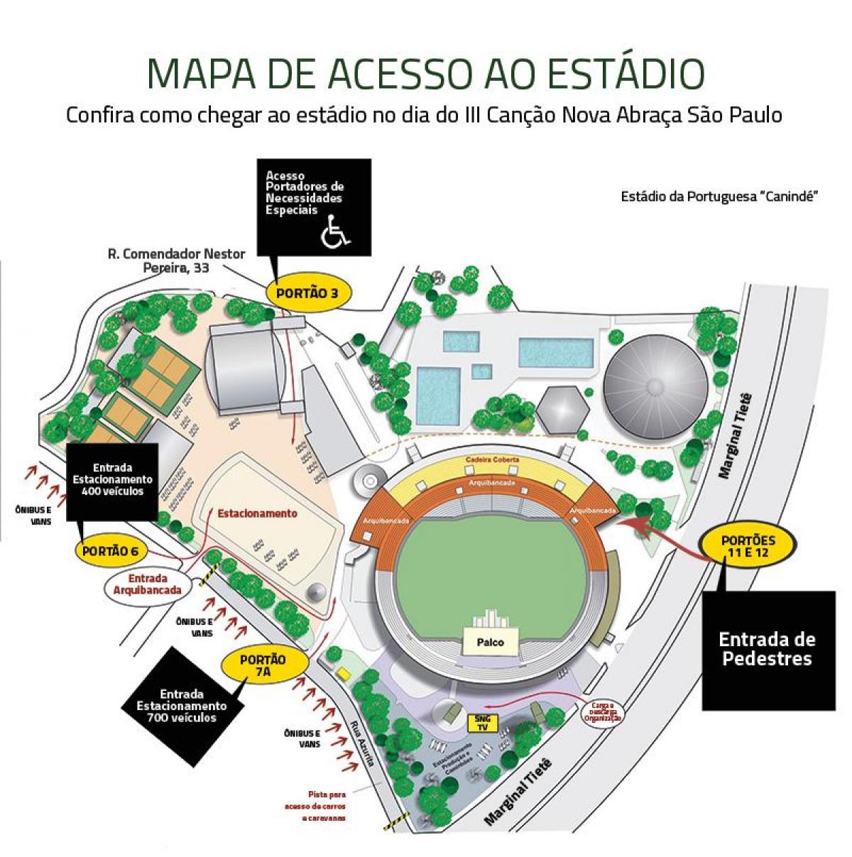 Mapa de Canindé estadio