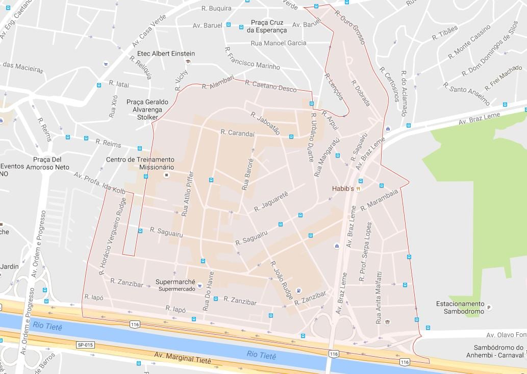 Mapa de Casa Verde, São Paulo
