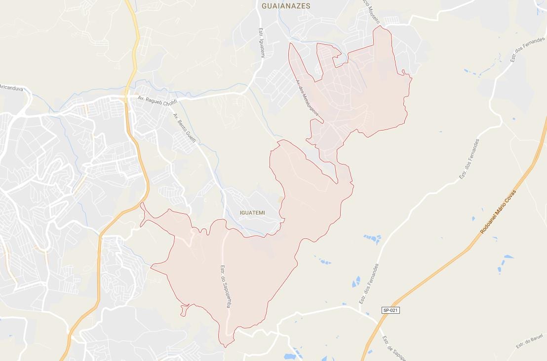 Mapa da Cidade Tiradentes São Paulo