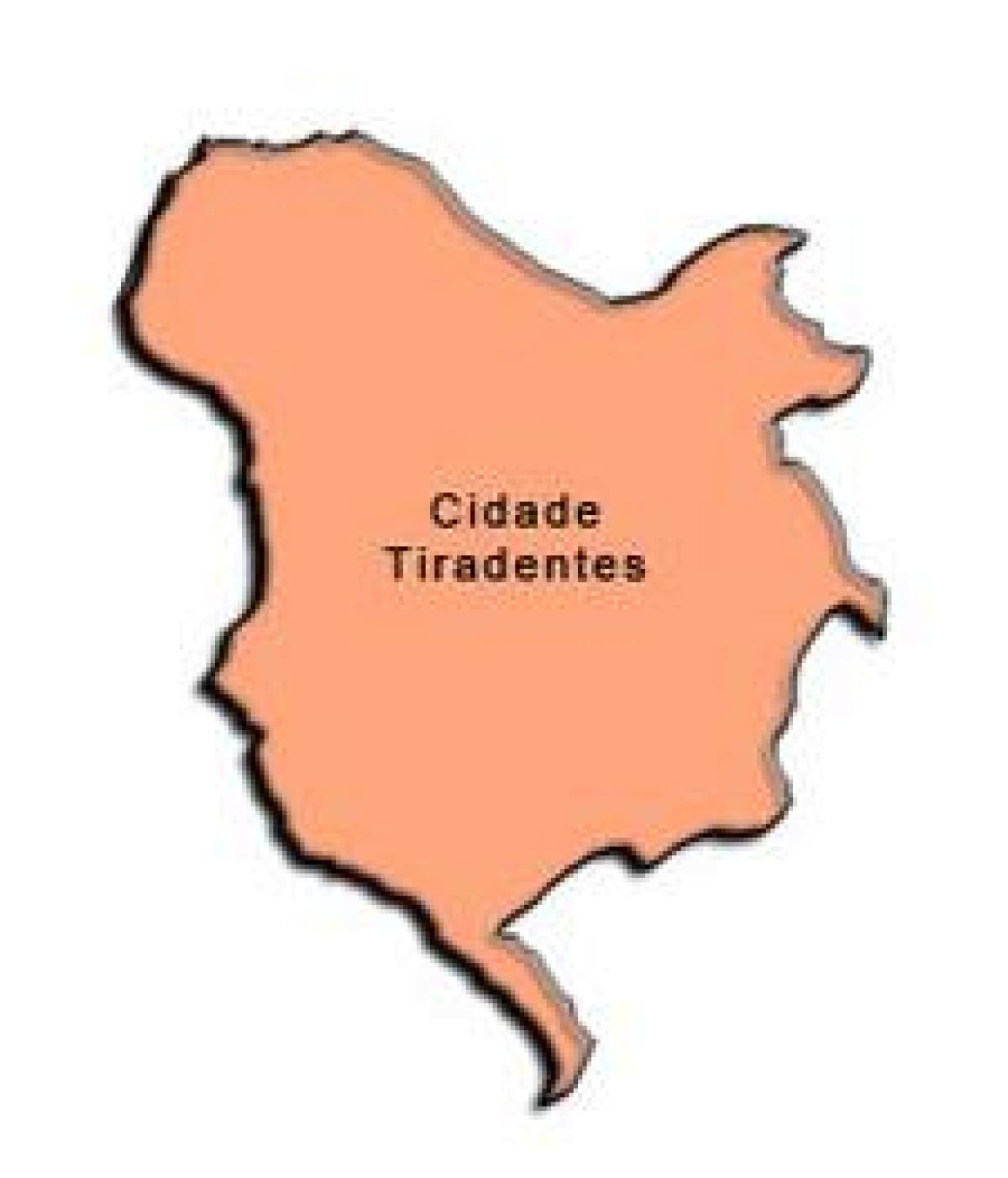 Mapa da Cidade Tiradentes sub-concello