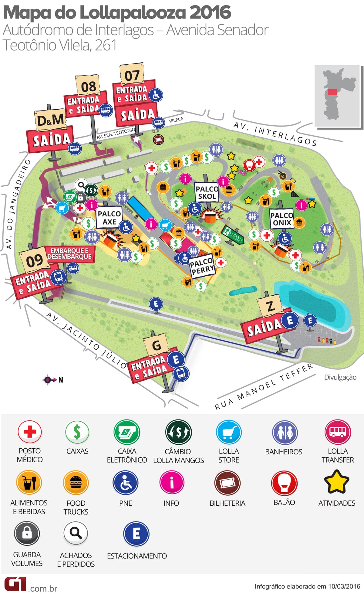 Mapa do Circuíto de Interlagos