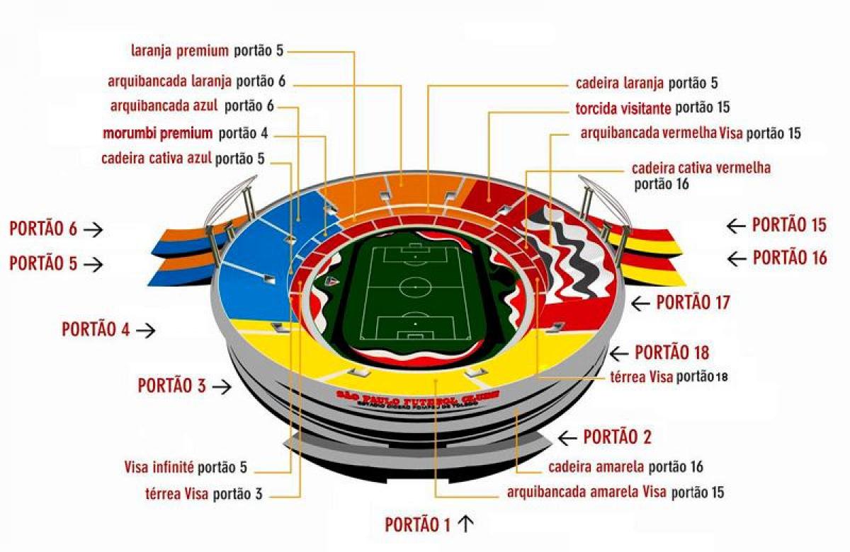 Mapa de Cícero-Pompeu-de-Toledo estadio