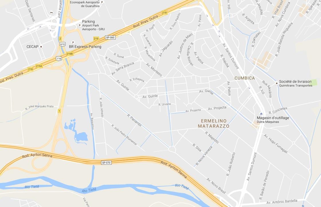 Mapa de Ermelino Matarazzo São Paulo