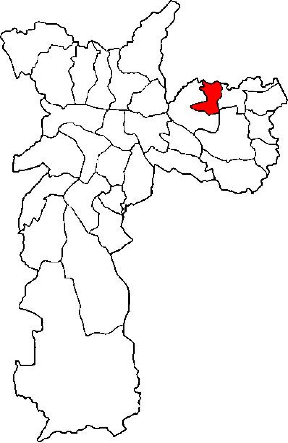Mapa de Ermelino Matarazzo sub-concello de São Paulo