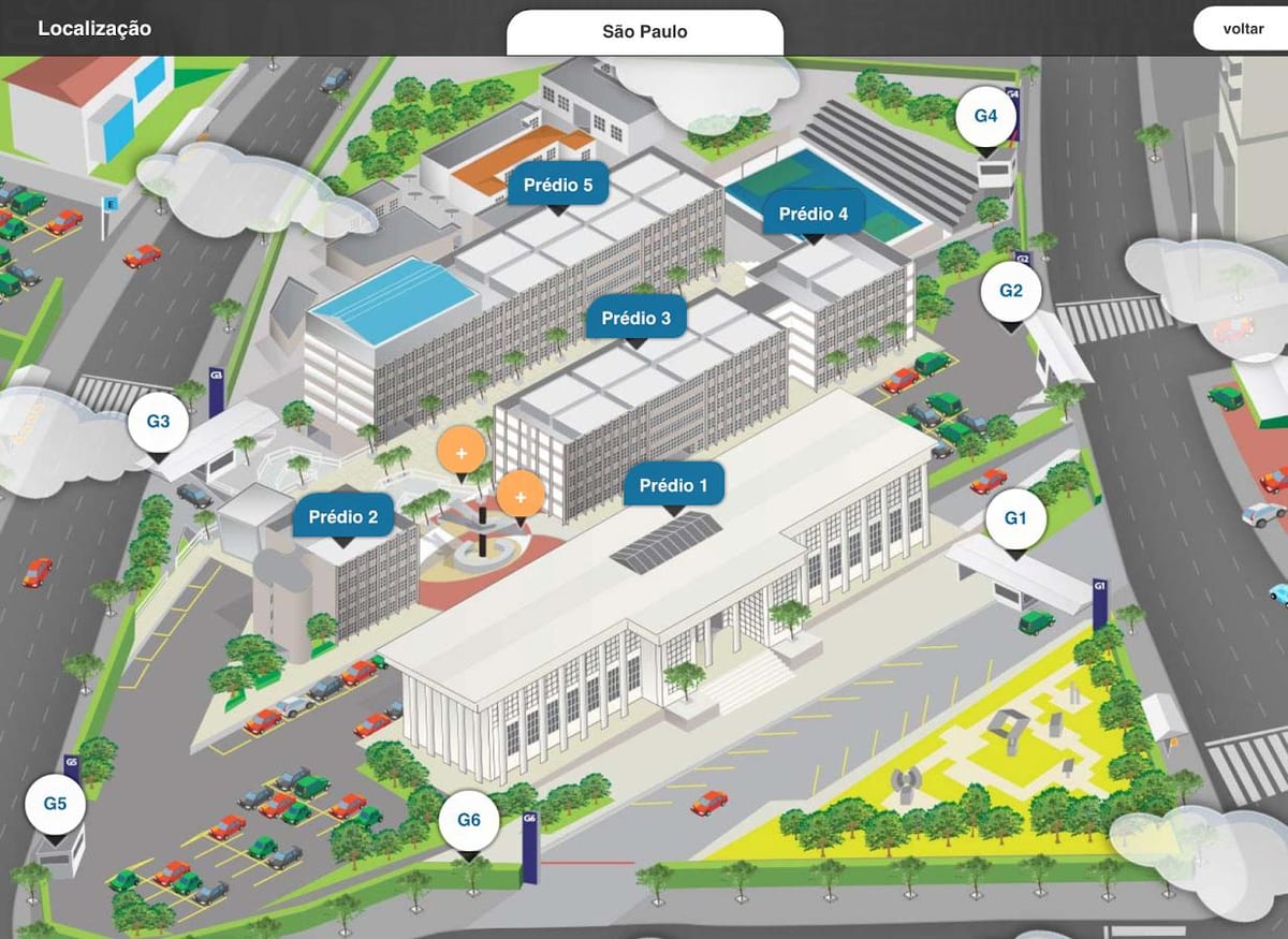 Mapa da fundación Armando Alvares Penteado - FAAP