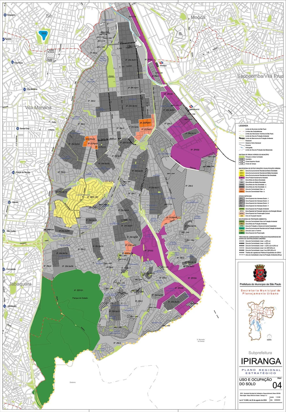 Mapa de Ipiranga São Paulo - Ocupación do solo