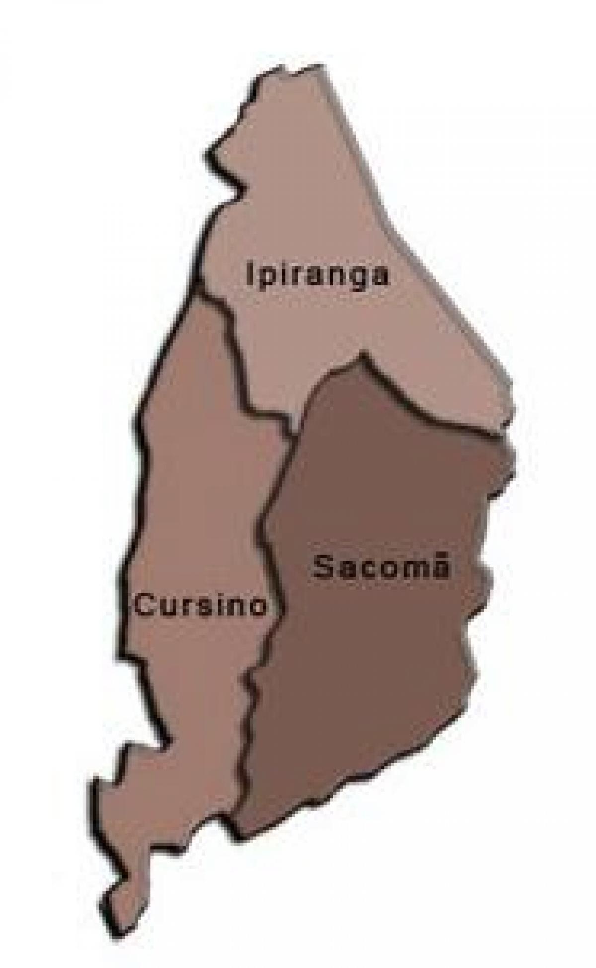 Mapa de Ipiranga sub-concello