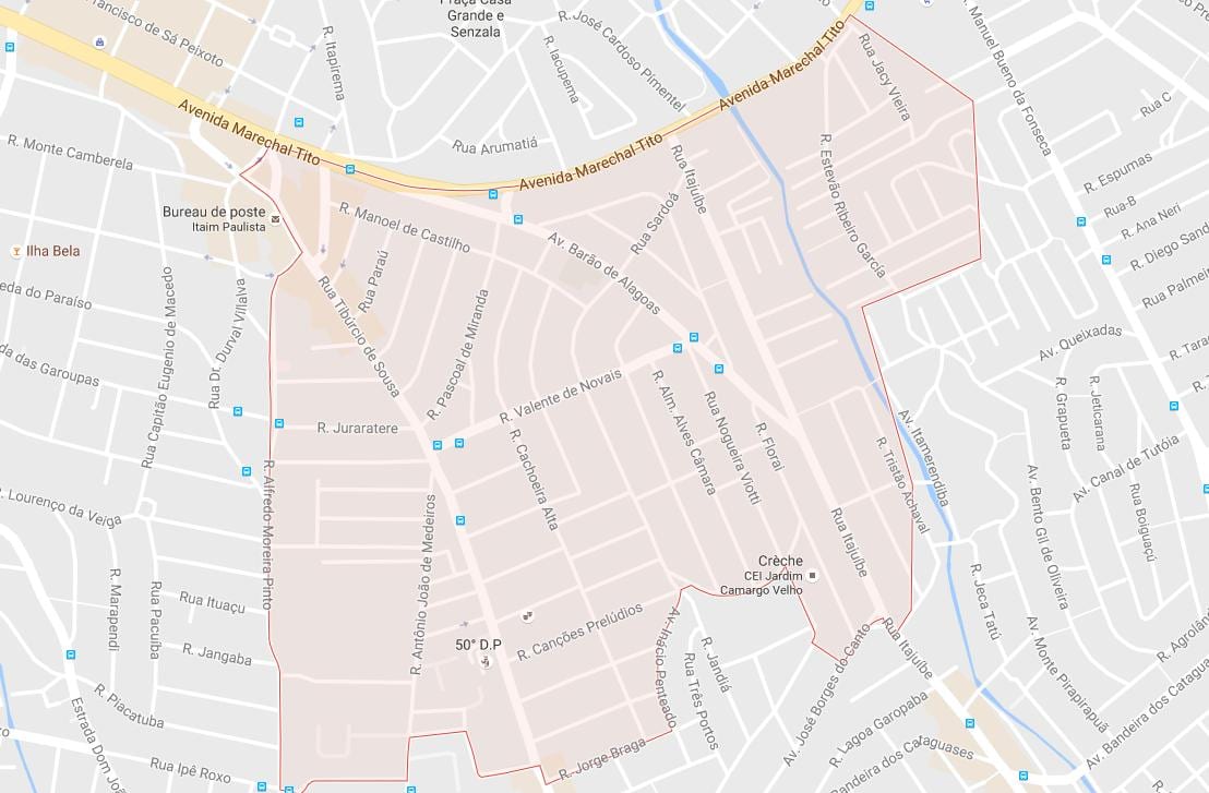 Mapa de Itaim Paulista, São Paulo