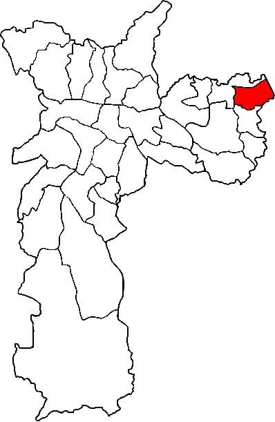 Mapa de Itaim Paulista - Vila Curuçá sub-concello de São Paulo
