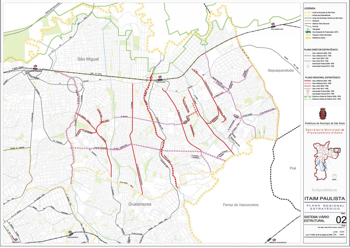 Mapa de Itaim Paulista - Vila Curuçá São Paulo - Estradas