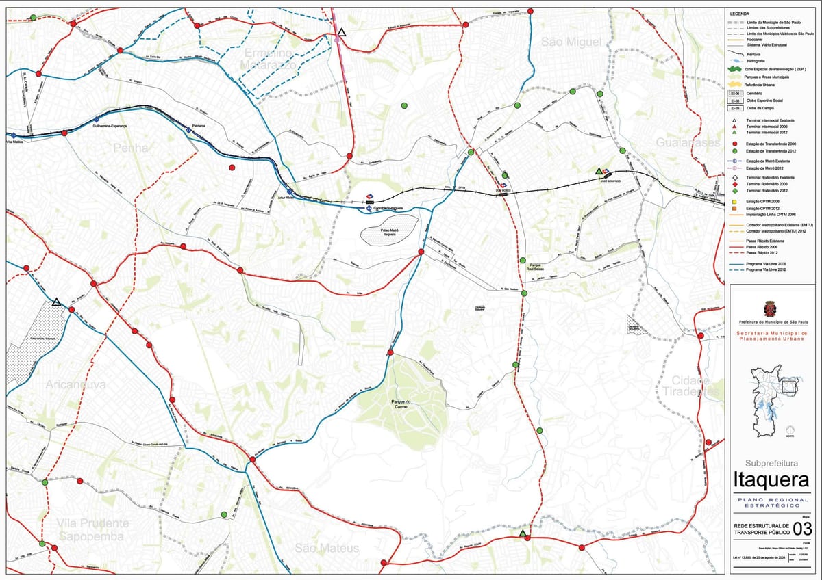 Mapa de Itaquera Galicia - Público de transportes