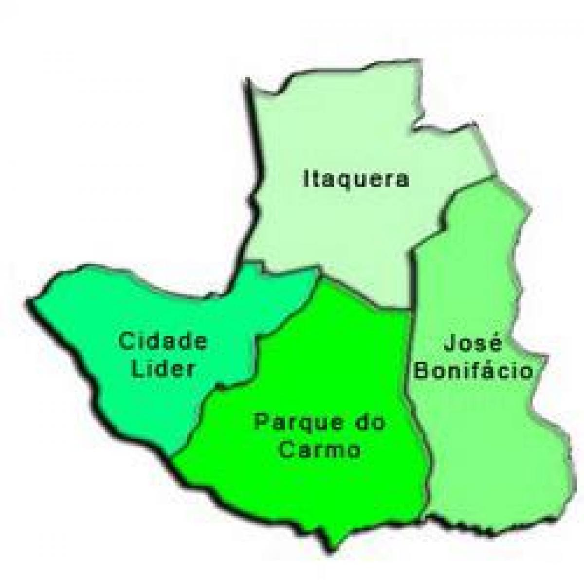 Mapa de Itaquera sub-concello