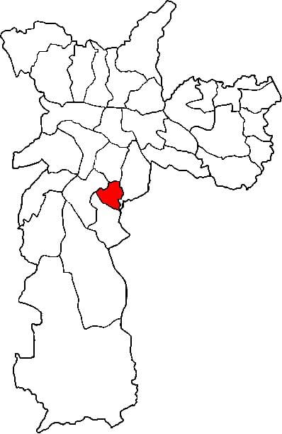 Mapa de Jabaquara sub-concello de São Paulo
