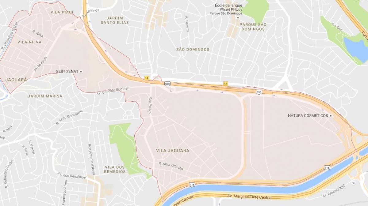 Mapa de Jaguara São Paulo