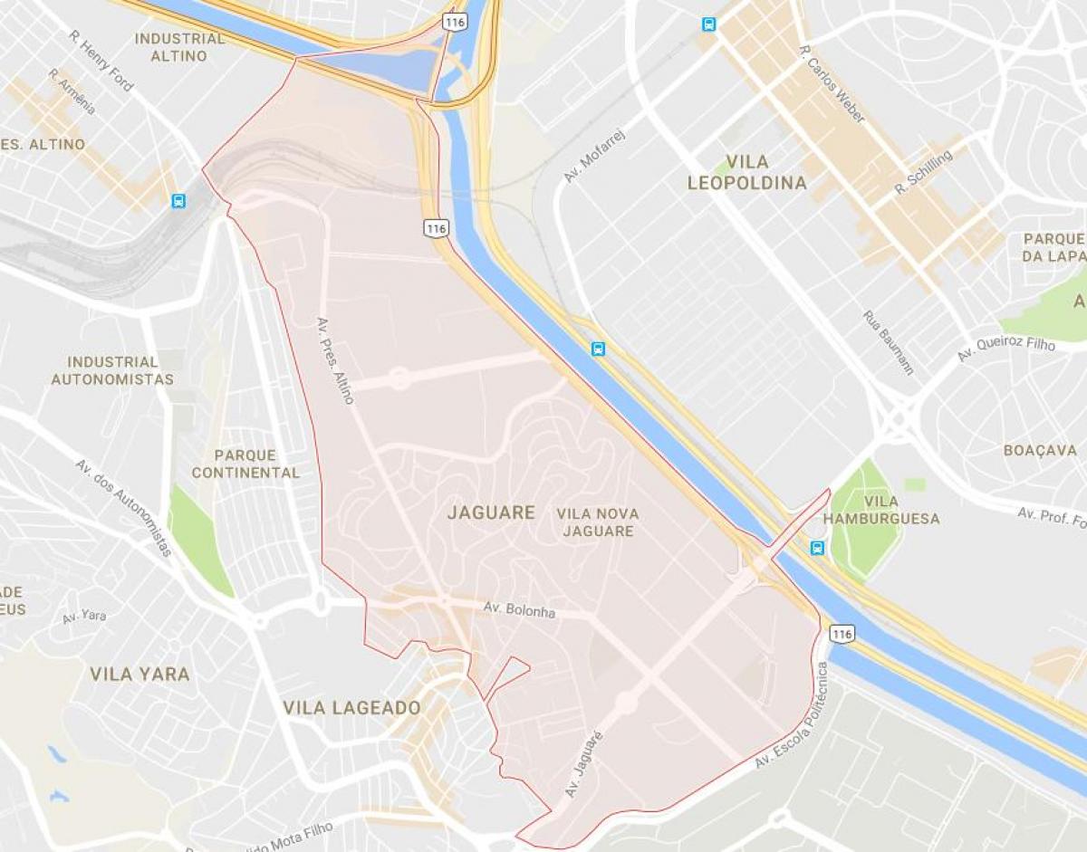 Mapa de Jaguaré São Paulo