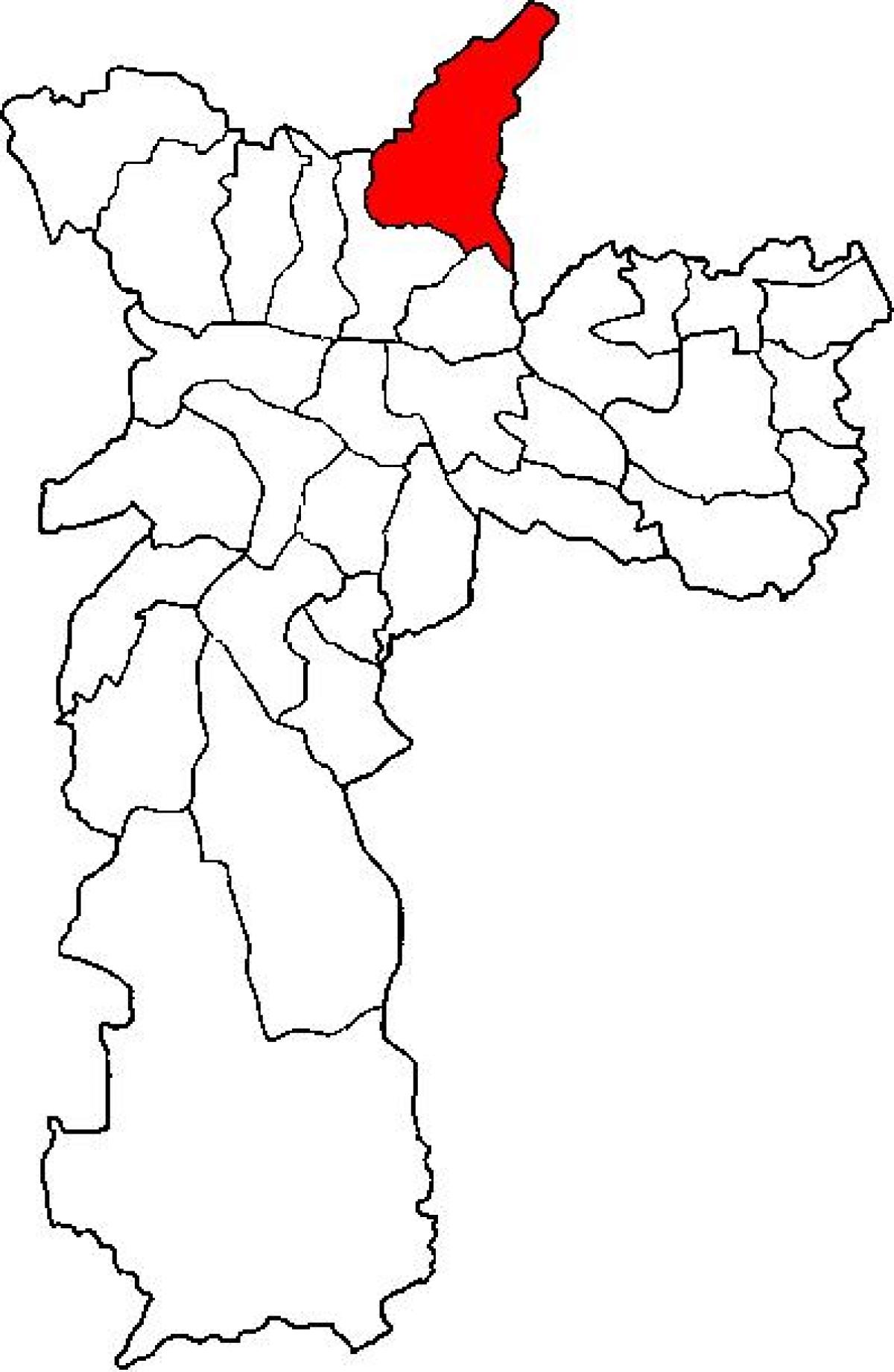 Mapa de Jaçanã-Tremembé sub-concello de São Paulo