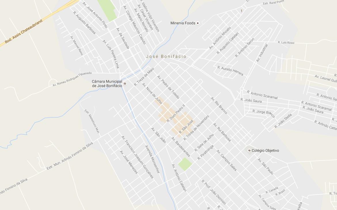 Mapa de José Bonifácio São Paulo