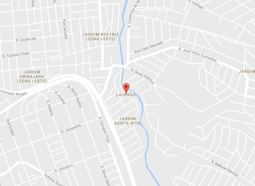 Mapa de Lajeado São Paulo