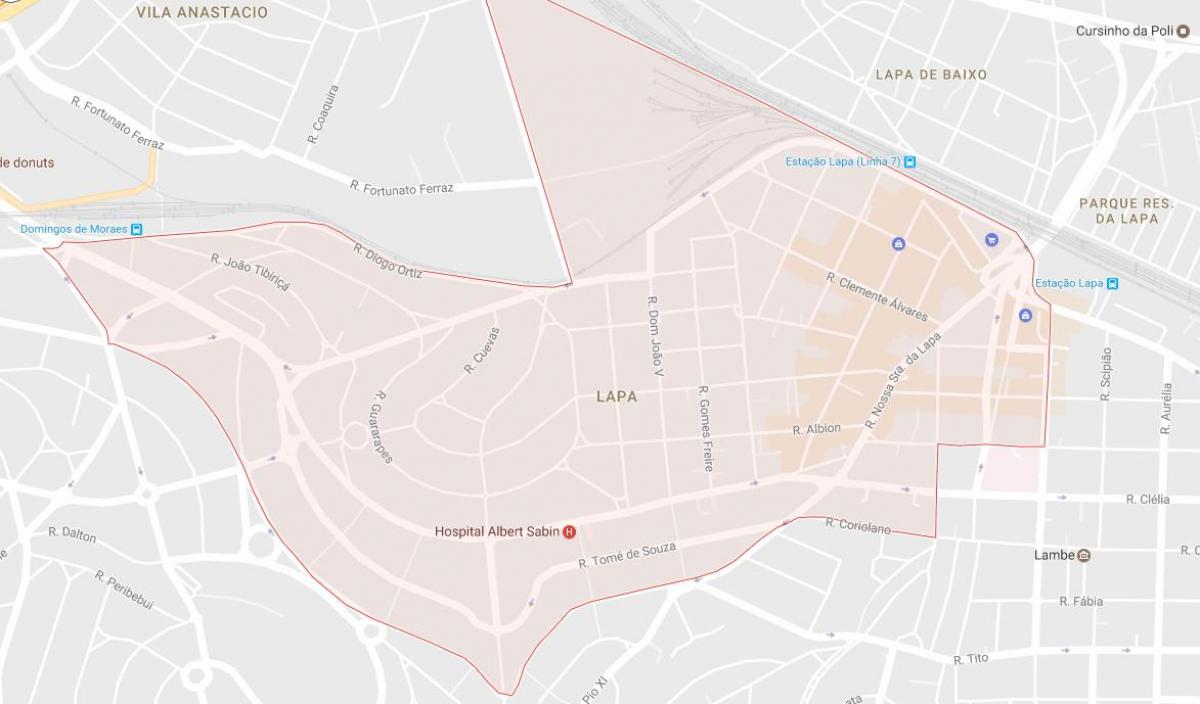 Mapa de Lapa São Paulo