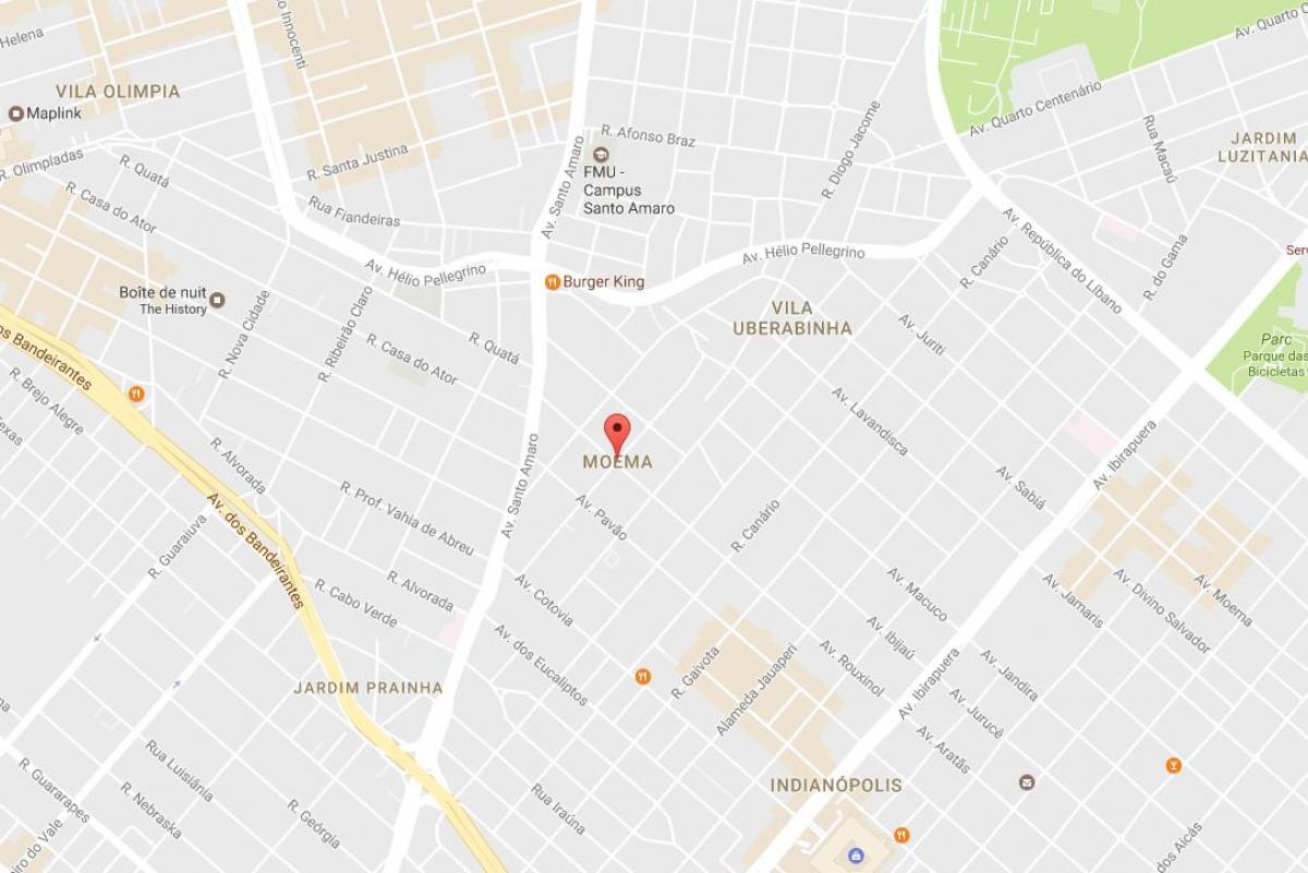 Mapa de Moema São Paulo