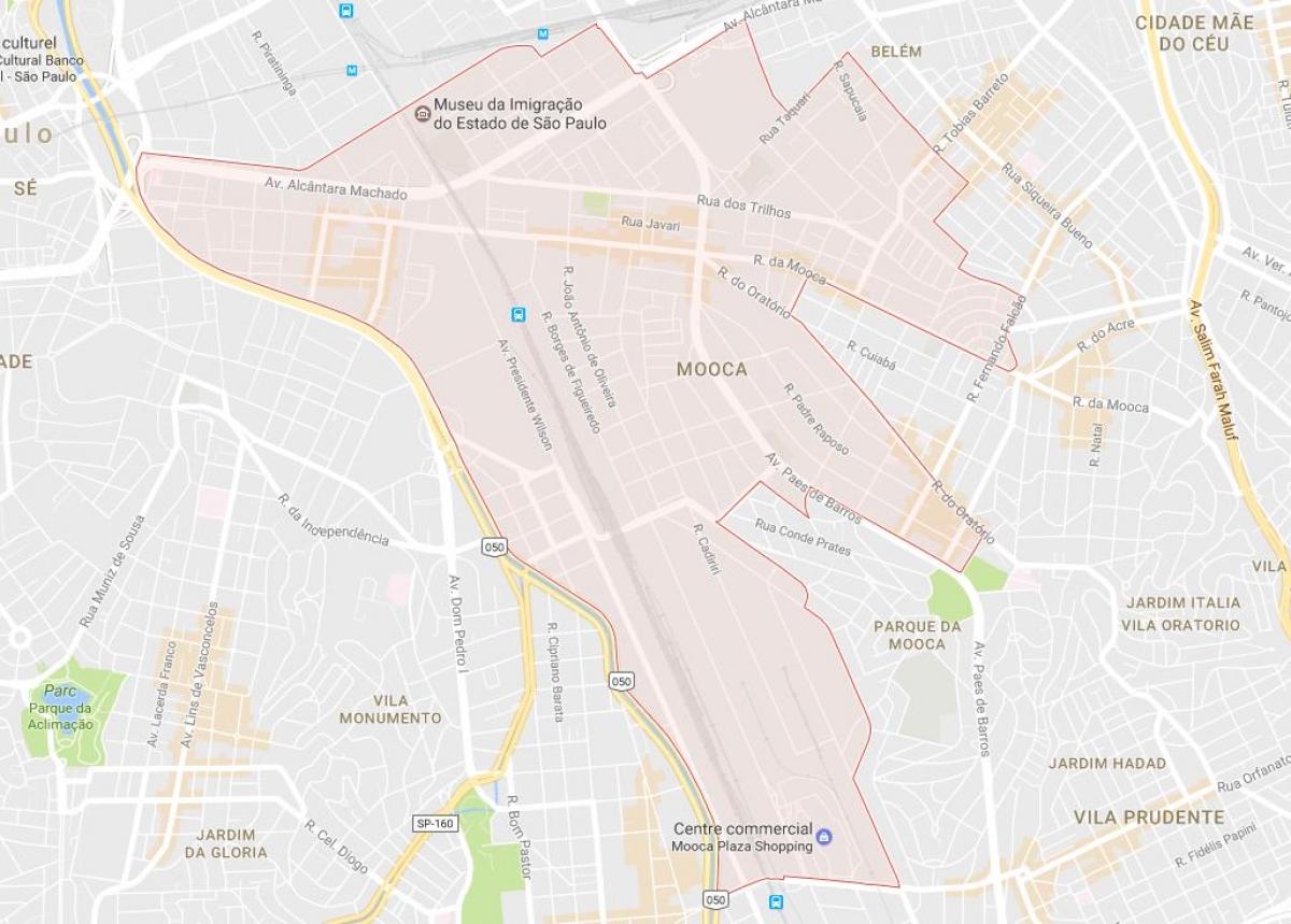 Mapa da Mooca São Paulo