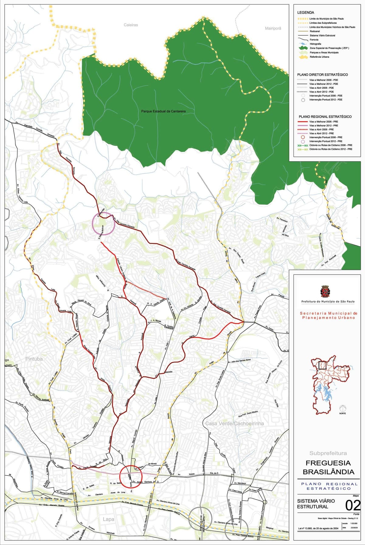 Mapa de Parroquia de facer Ó São Paulo - Estradas