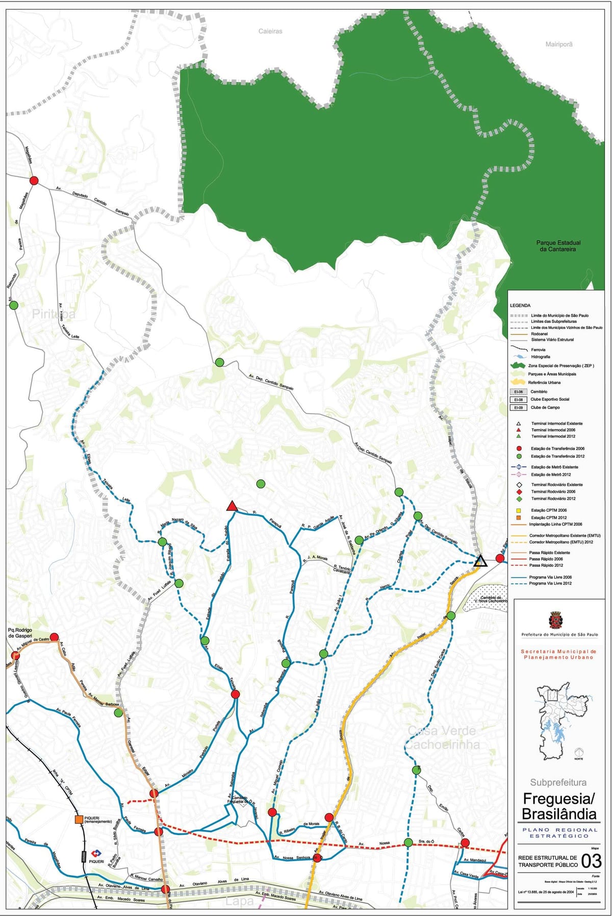 Mapa de Parroquia de facer Ó São Paulo - transportes Públicos