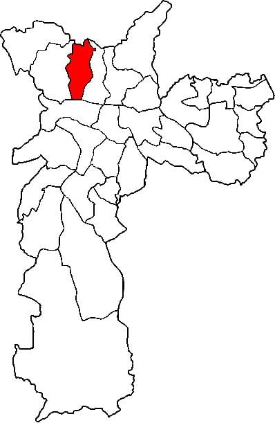 Mapa de Parroquia de facer Ó sub-concello de São Paulo