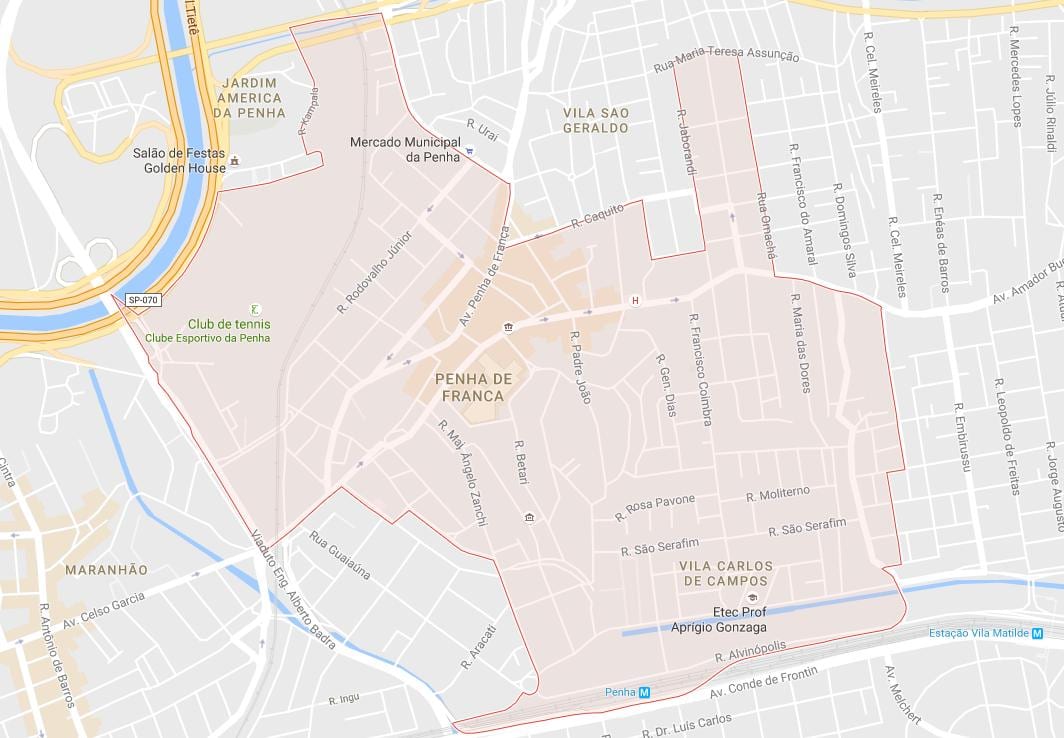 Mapa de Penha São Paulo