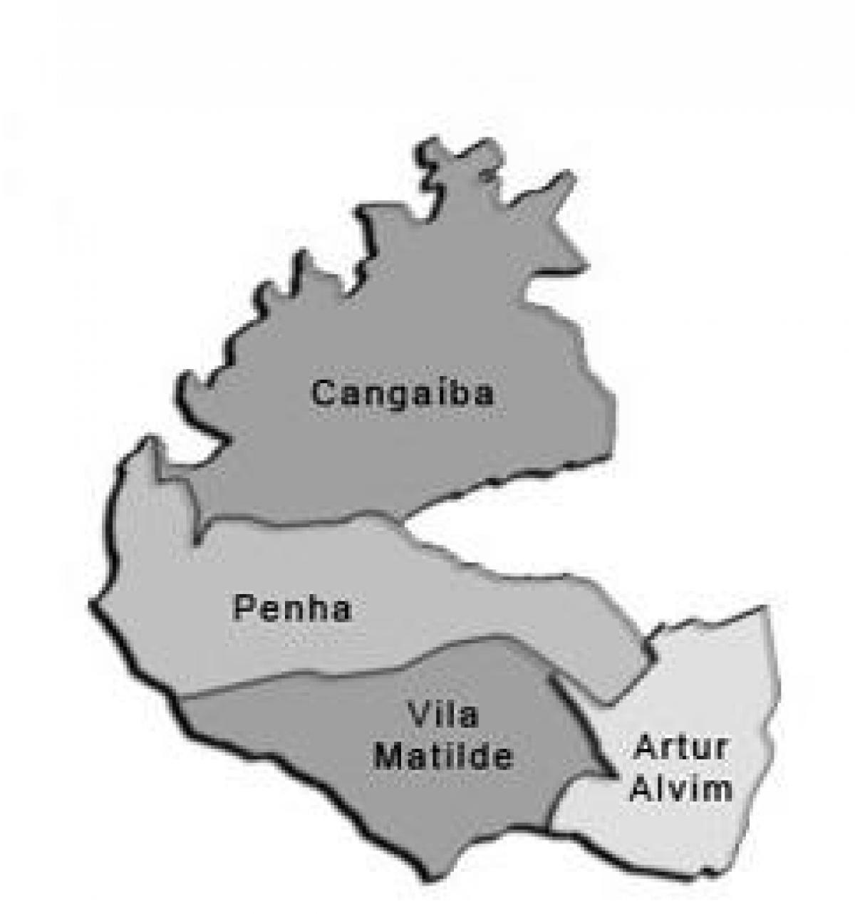 Mapa de Penha sub-concello