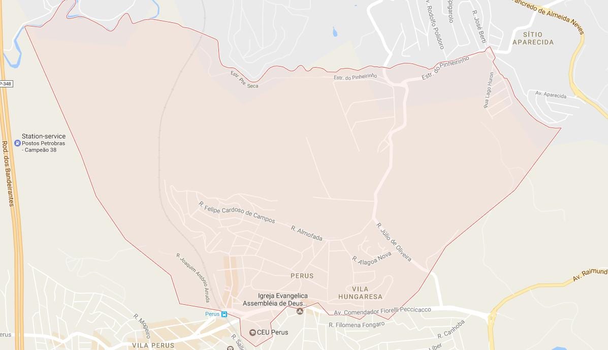 Mapa de Perus São Paulo