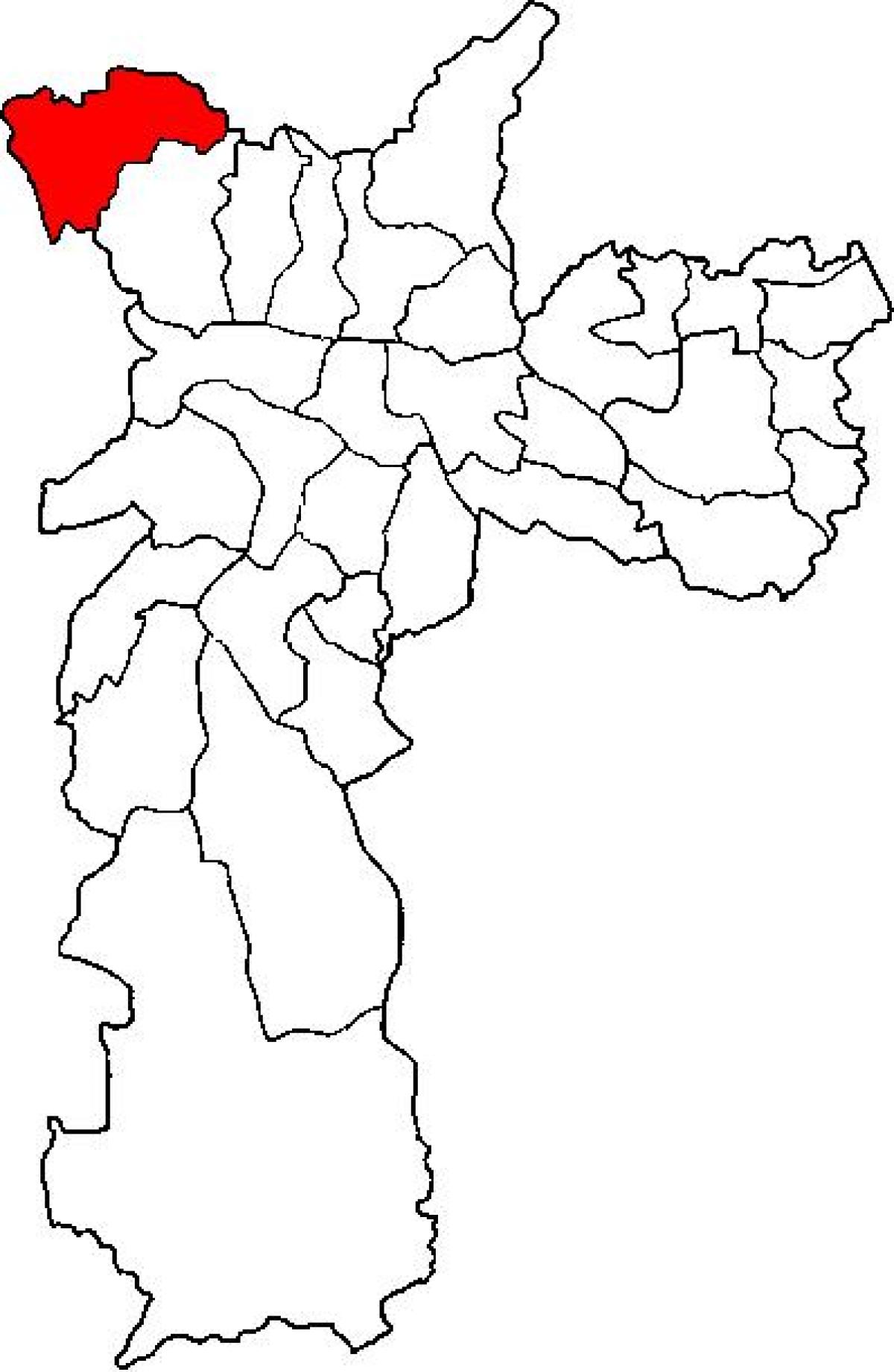 Mapa de Perus sub-concello de São Paulo