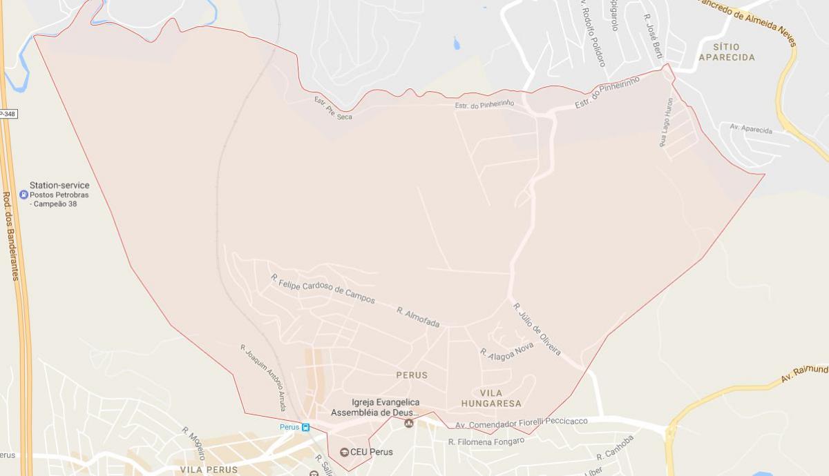 Mapa de Perus São Paulo
