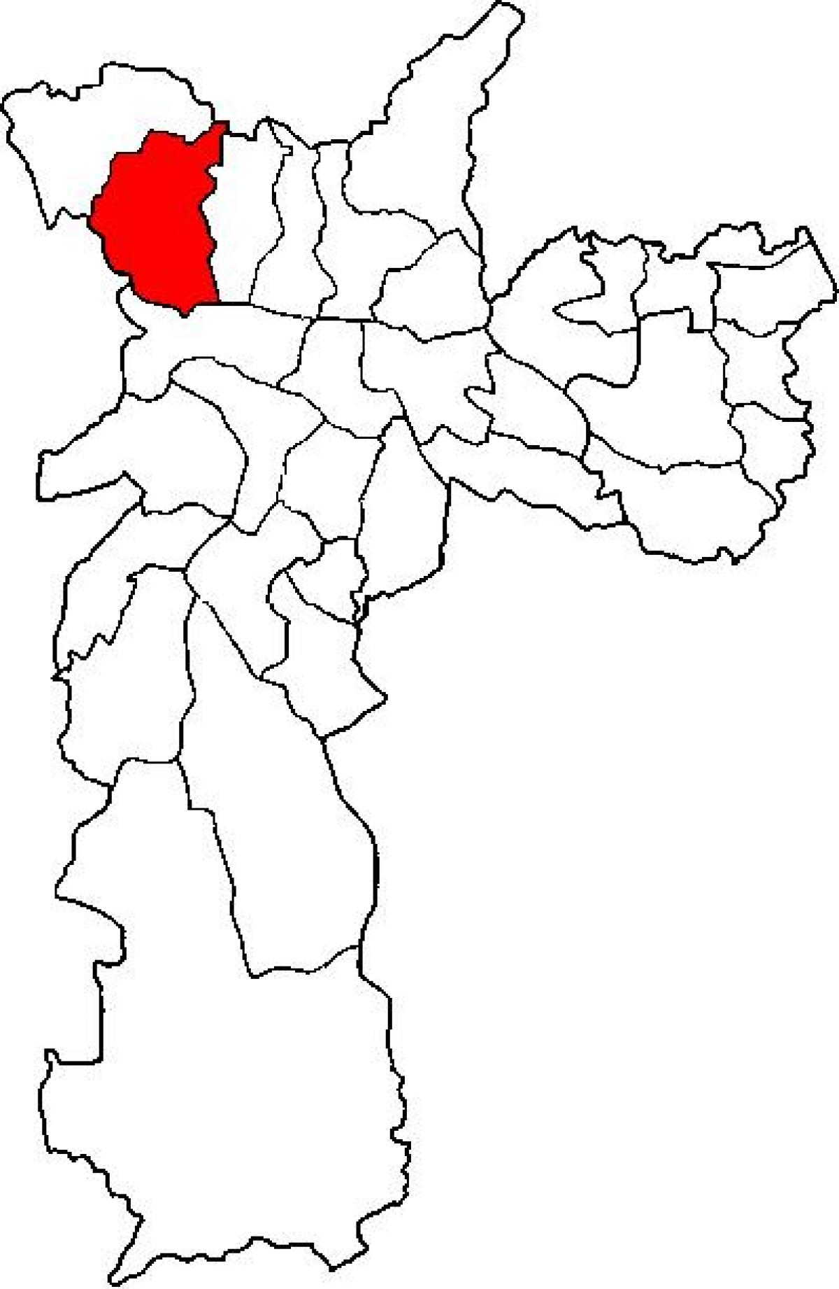 Mapa de Pirituba-Jaraguá sub-concello de São Paulo