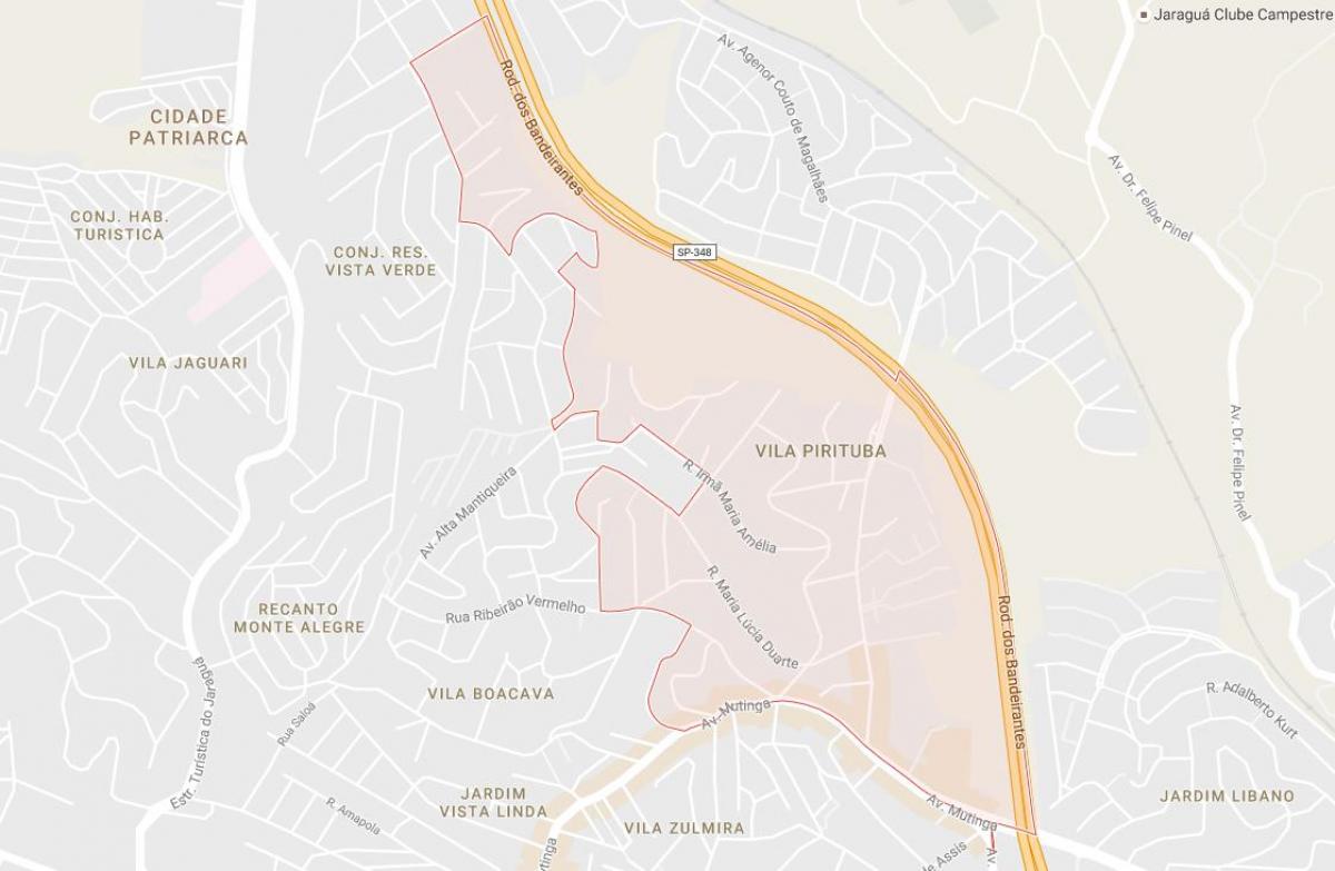 Mapa de Pirituba São Paulo